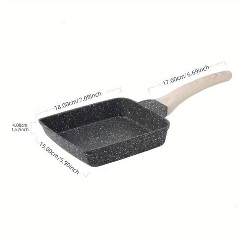 NonStick Japanese Omelette Pan with Wood Handle