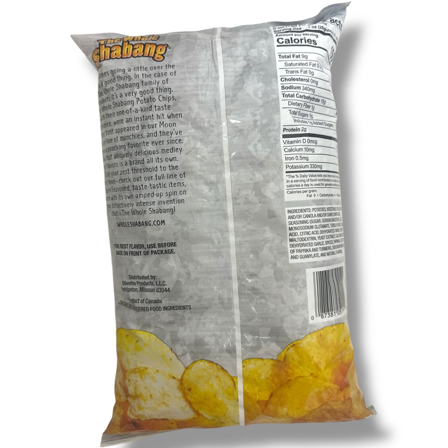 Whole Shabang Original Potato Chips 170g - Bold Flavor and Crunchy Texture Snack