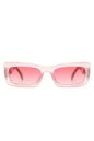 Retro Narrow Rectangle Flat Top Slim Sunglasses