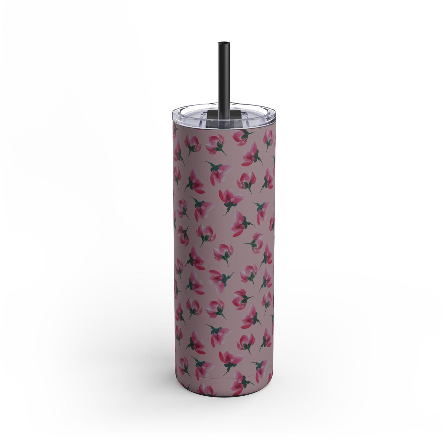 Customizable: Floral Pattern Tumbler, Personalized Gift for Coffee Lovers, Travel Mug for Women, Insulated Drinkware, Trendy Water Bottle