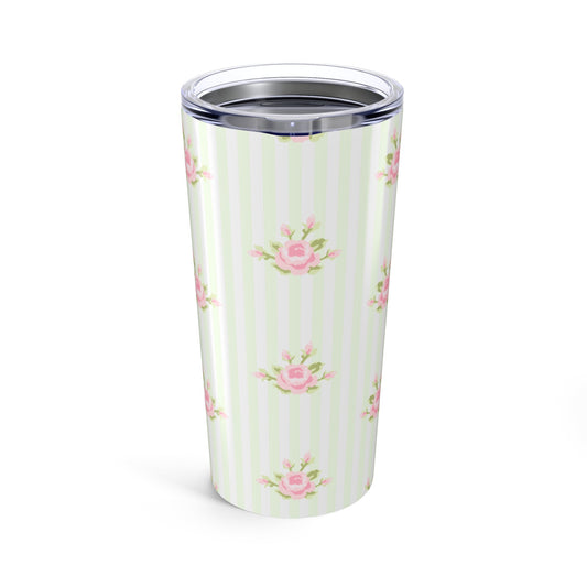 Customizable: Chic Floral Tumbler 20oz - Stylish Travel Mug, Perfect Gift for Her, Bridesmaid Sipware, Floral Drinkware, Summer Vibes, Vintage Aesthetic