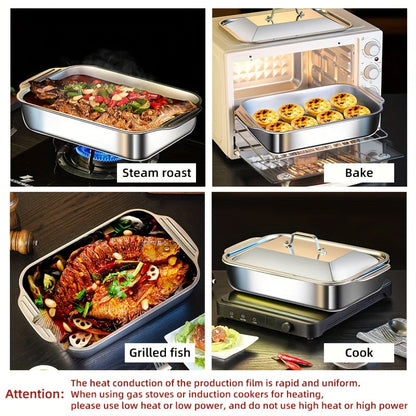 ExtraLarge NonStick Stainless Steel Baking Sheet with Lid