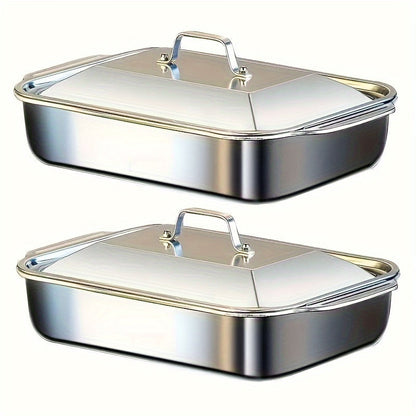 ExtraLarge NonStick Stainless Steel Baking Sheet with Lid