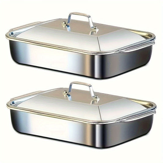 ExtraLarge NonStick Stainless Steel Baking Sheet with Lid
