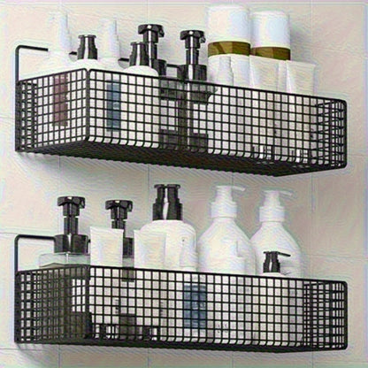 Sleek WallMounted Bathroom Shelf with Towel Bar DrillFree