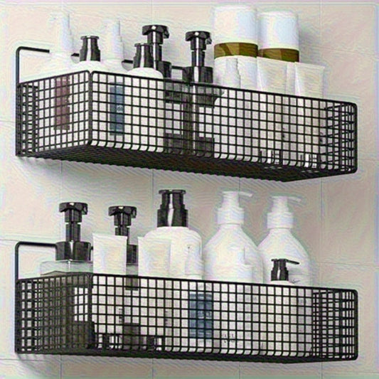 Sleek WallMounted Bathroom Shelf with Towel Bar DrillFree