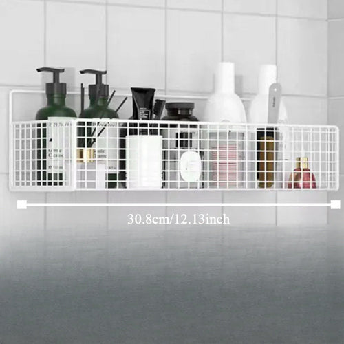 Sleek WallMounted Bathroom Shelf with Towel Bar DrillFree