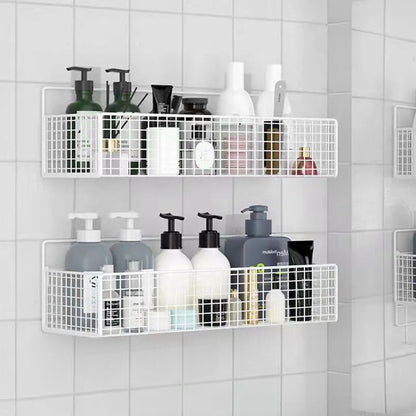 Sleek WallMounted Bathroom Shelf with Towel Bar DrillFree