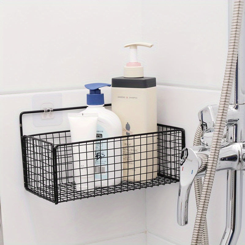 Sleek WallMounted Bathroom Shelf with Towel Bar DrillFree
