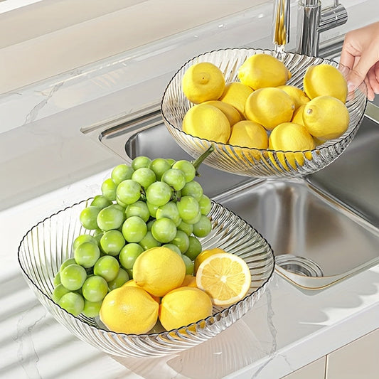 Clear Round PET Salad Bowls Portable Easy Clean Serving Dish | Under $100 | Kitchen + Metal