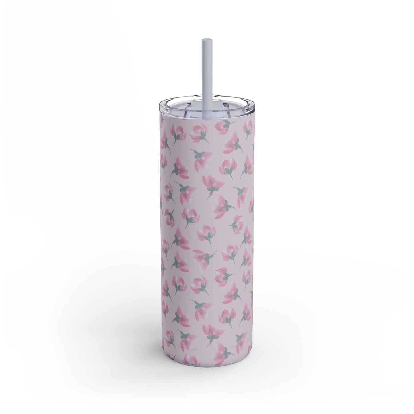 Customizable: Floral Pattern Tumbler, Personalized Gift for Coffee Lovers, Travel Mug for Women, Insulated Drinkware, Trendy Water Bottle