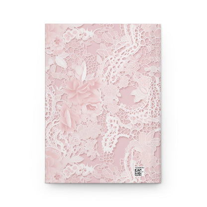 Customizable: Floral Lace Hardcover Journal for Elegant Writing, Gift for Her, Romantic Diary, Travel Journal, Scrapbooking