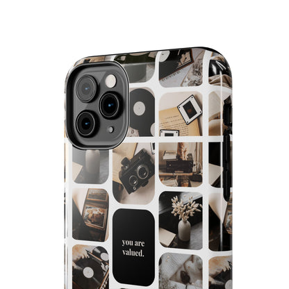 Retro Collage Phone Case - You Are Valued, Durable Protection for Your Device, Thoughtful Gift for Friends & Family, Perfect for Any [...]