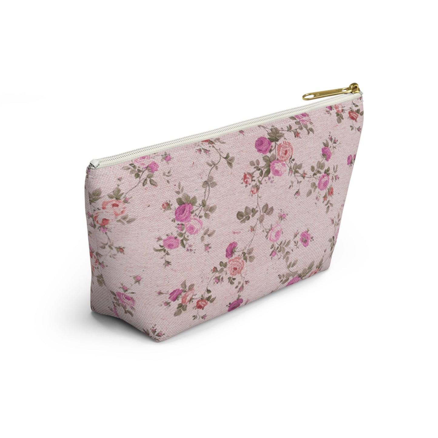 Customizable: Floral Accessory Pouch, Makeup Bag, Travel Organizer, Gift for Her, Pink Floral Bag, Cosmetic Case, Everyday Essentials