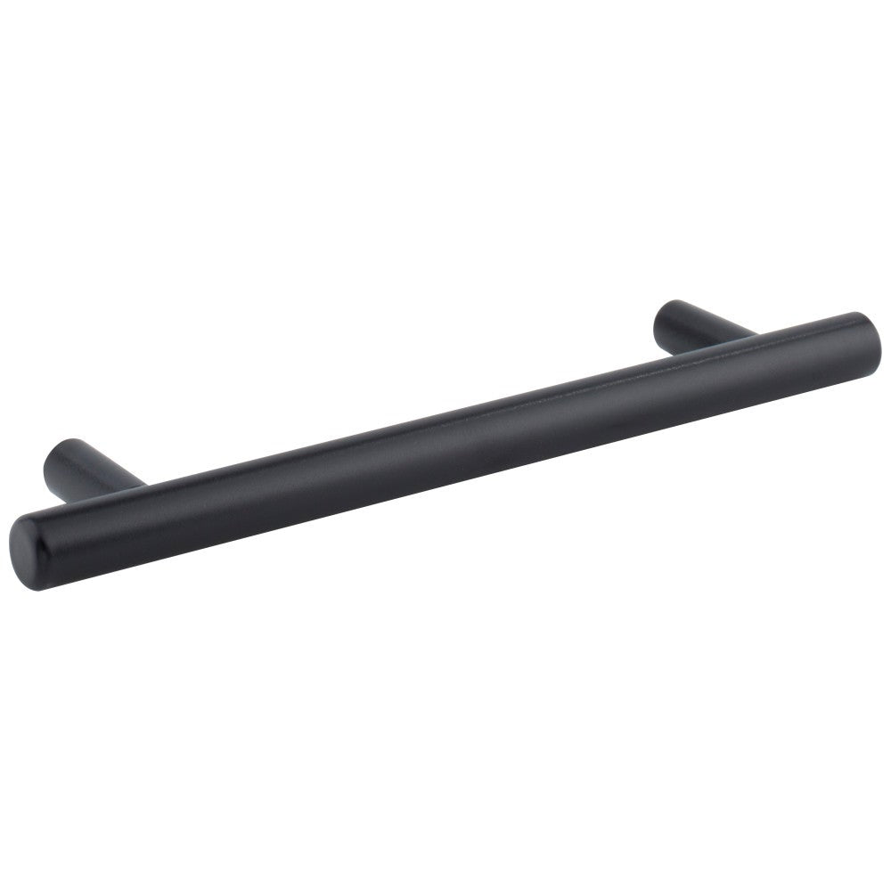 96 mm Center-to-Center Hollow Matte Black Stainless Steel Naples Cabinet Bar Pull