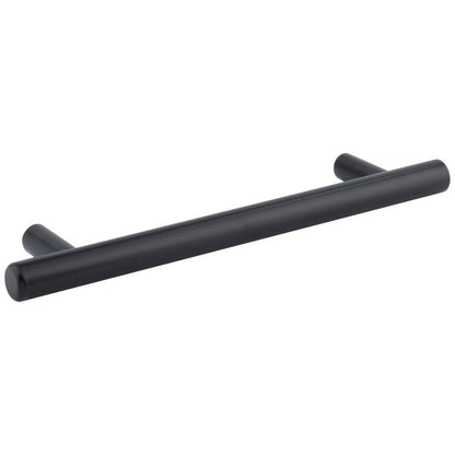 96 mm Center-to-Center Hollow Matte Black Stainless Steel Naples Cabinet Bar Pull