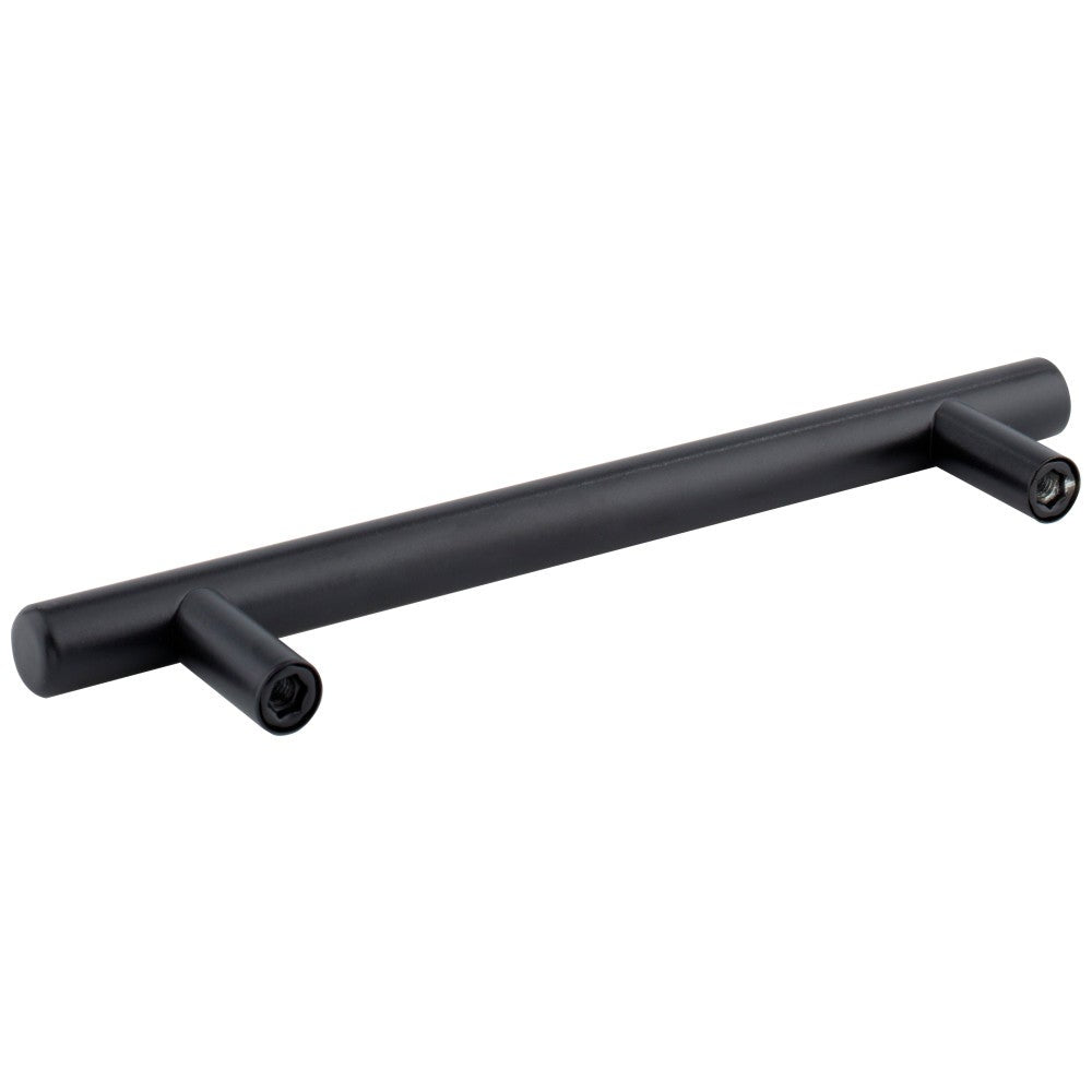 96 mm Center-to-Center Hollow Matte Black Stainless Steel Naples Cabinet Bar Pull