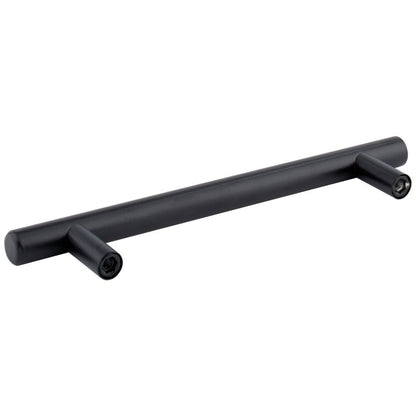 96 mm Center-to-Center Hollow Matte Black Stainless Steel Naples Cabinet Bar Pull