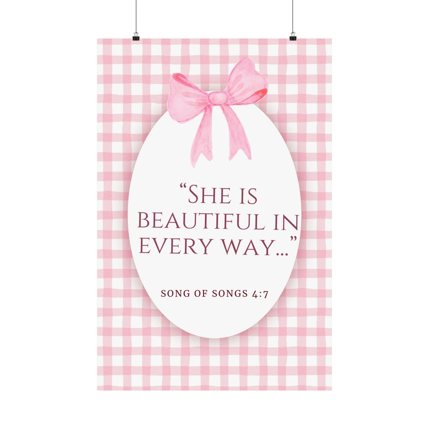 Inspirational Wall Art Poster, Motivational Decor, Gift for Her, Perfect Dorm Decor, Christian Home Decoration