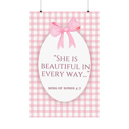 Inspirational Wall Art Poster, Motivational Decor, Gift for Her, Perfect Dorm Decor, Christian Home Decoration