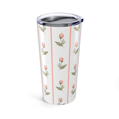 Customizable: Floral Rose Tumbler 20oz | Insulated Drinkware, Perfect for Gifts, Spring Celebrations, Travel Mugs, Coffee Lovers, Eco-Friendly Design