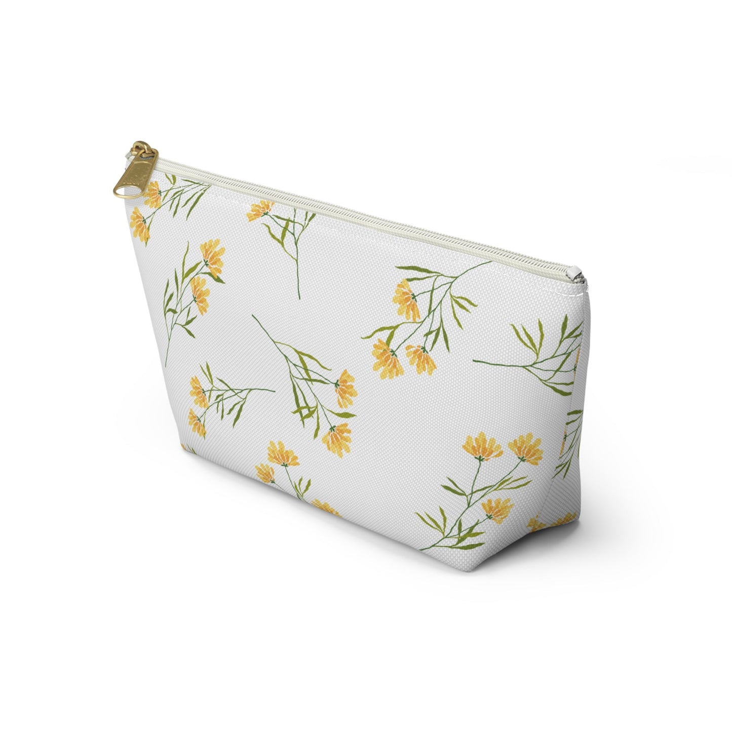 Customizable: Floral Accessory Pouch, Cute Makeup Bag, Travel Organizer, Gift for Her, Spring Flowers, Eco-Friendly Storage