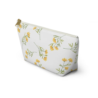 Customizable: Floral Accessory Pouch, Cute Makeup Bag, Travel Organizer, Gift for Her, Spring Flowers, Eco-Friendly Storage