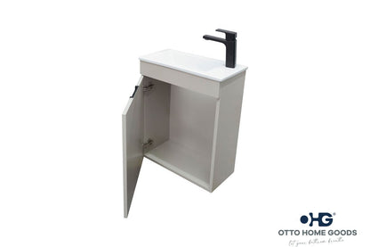 Luca 20" Sand Wall Mount Bathroom Vanity with Integrated Sink