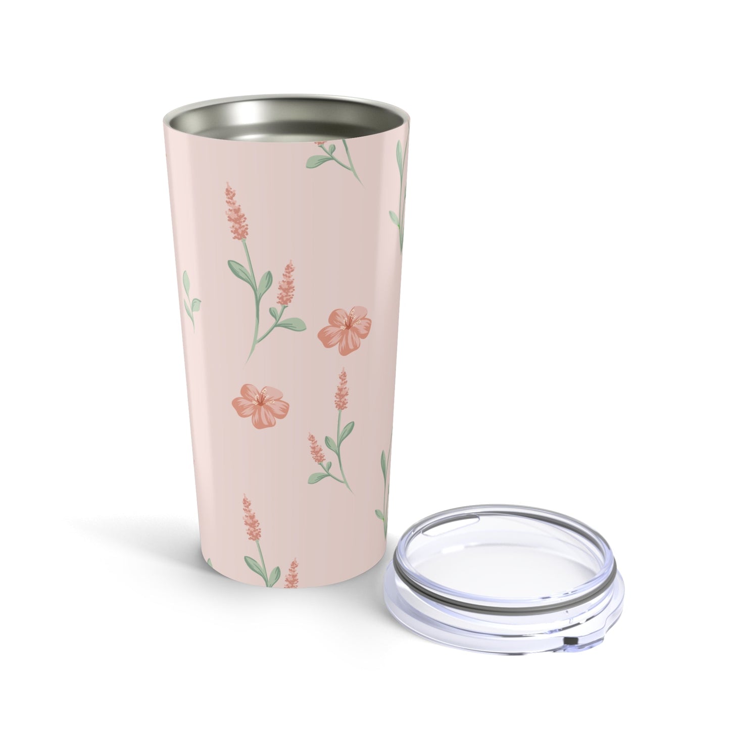 Customizable: Floral Tumbler 20oz, Coffee Travel Mug, Gift for Garden Lovers, Insulated Drinkware, Birthday Present, Spring Vibes