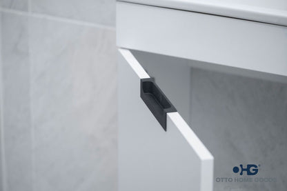 Luca 20" White Wall Mount Bathroom Vanity with Integrated Sink