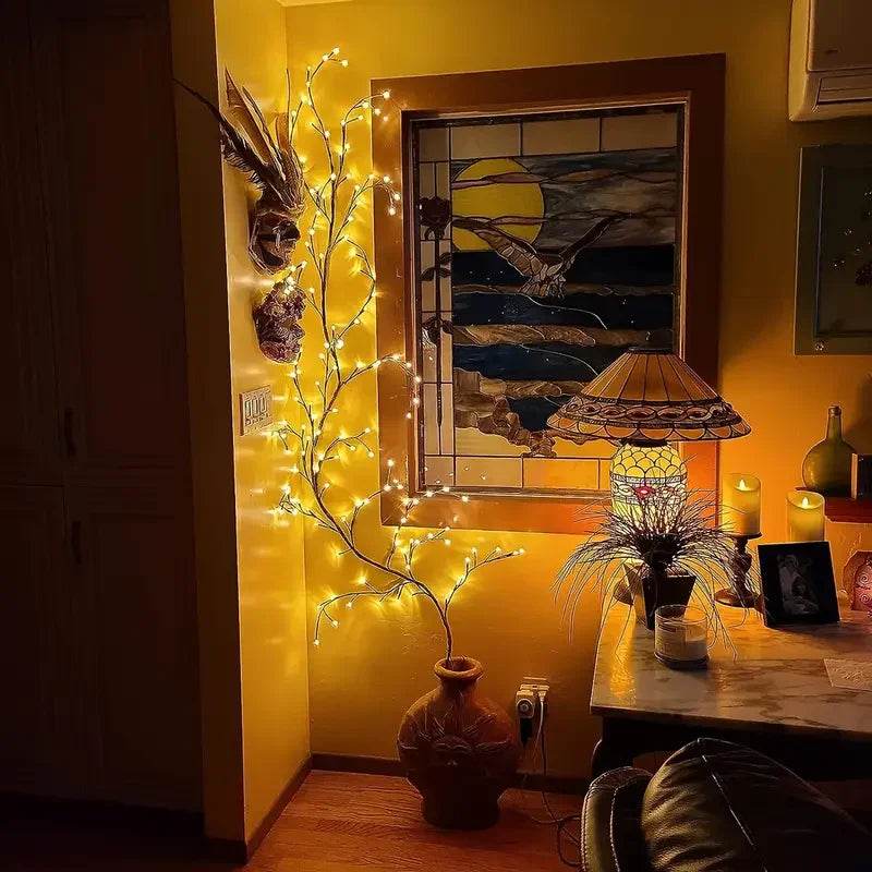 USB Powered 72LED/96LED Tree Branch Lamp –  Willow Vine Lights for DIY Home & Festive Decoration