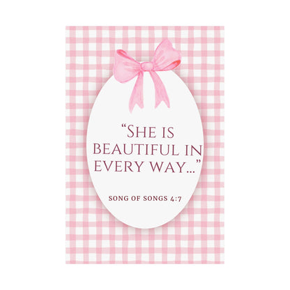 Inspirational Wall Art Poster, Motivational Decor, Gift for Her, Perfect Dorm Decor, Christian Home Decoration