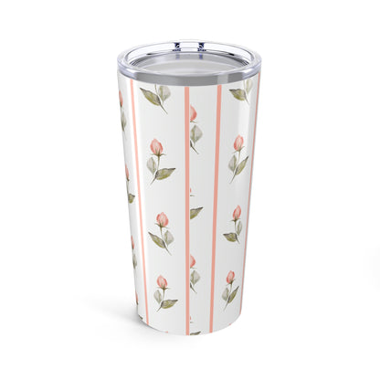 Customizable: Floral Rose Tumbler 20oz | Insulated Drinkware, Perfect for Gifts, Spring Celebrations, Travel Mugs, Coffee Lovers, Eco-Friendly Design