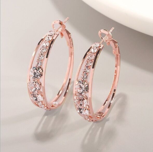 European American Mosaic Earrings - Stylish Air Drill Women's Earrings