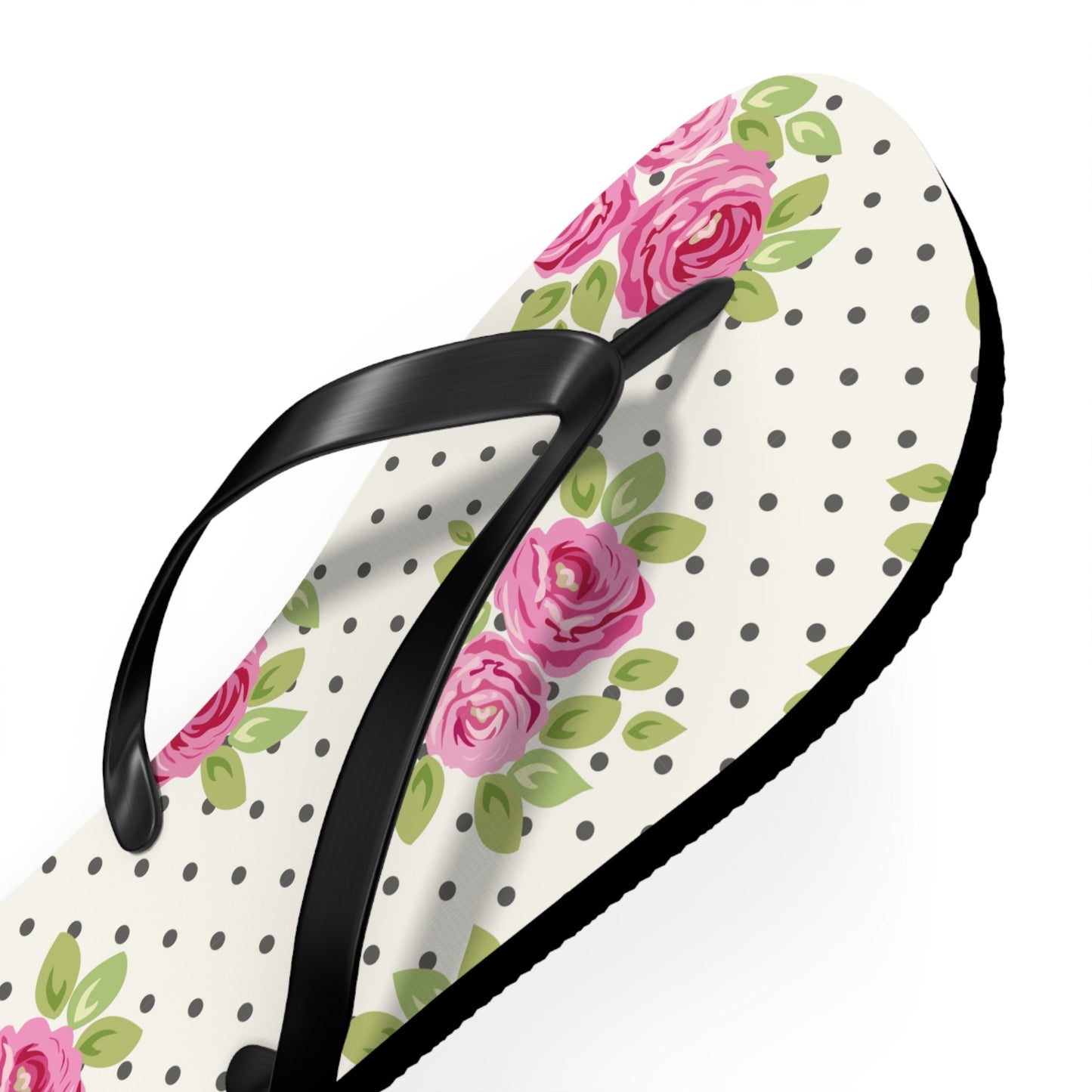 Customizable: Floral Flip Flops, Comfortable Summer Sandals, Beach Footwear, Gift for Vacation, Floral Patterns