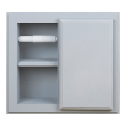 Haile Solid Wood Recessed Toilet Paper Holder With Storage Cubby