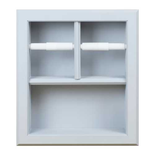 Haile Recessed Solid Wood Toilet Paper Holder With Shelf