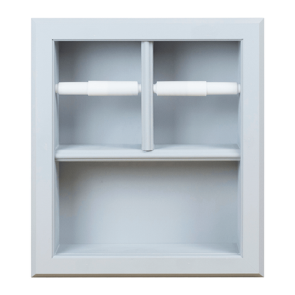 Haile Recessed Solid Wood Toilet Paper Holder With Shelf