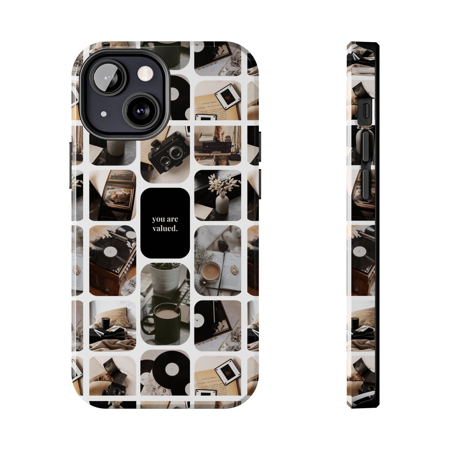 Retro Collage Phone Case - You Are Valued, Durable Protection for Your Device, Thoughtful Gift for Friends & Family, Perfect for Any [...]
