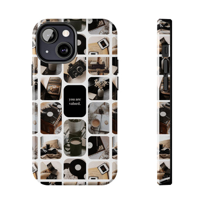 Retro Collage Phone Case - You Are Valued, Durable Protection for Your Device, Thoughtful Gift for Friends & Family, Perfect for Any [...]