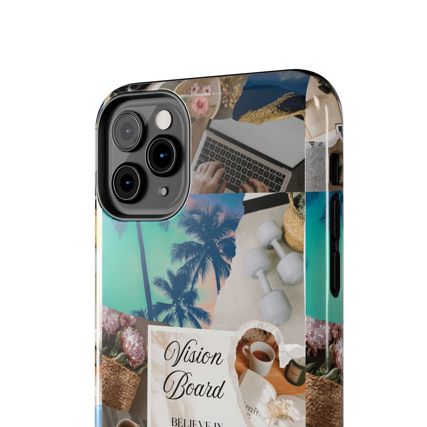 Inspiring Vision Board Phone Case, Motivational Tough Case, Adventurous Gift for Her, Self-Care, Dream Big, Unique Phone Accessory