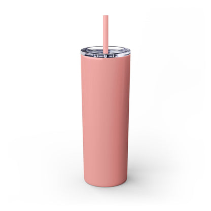 Customizable: Girly Book Club Skinny Tumbler with Straw, 20oz | Perfect for Events, Gifts, Coffee, and Summer Drinks