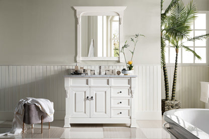 Brookfield 48" Single Vanity Cabinet, Bright White