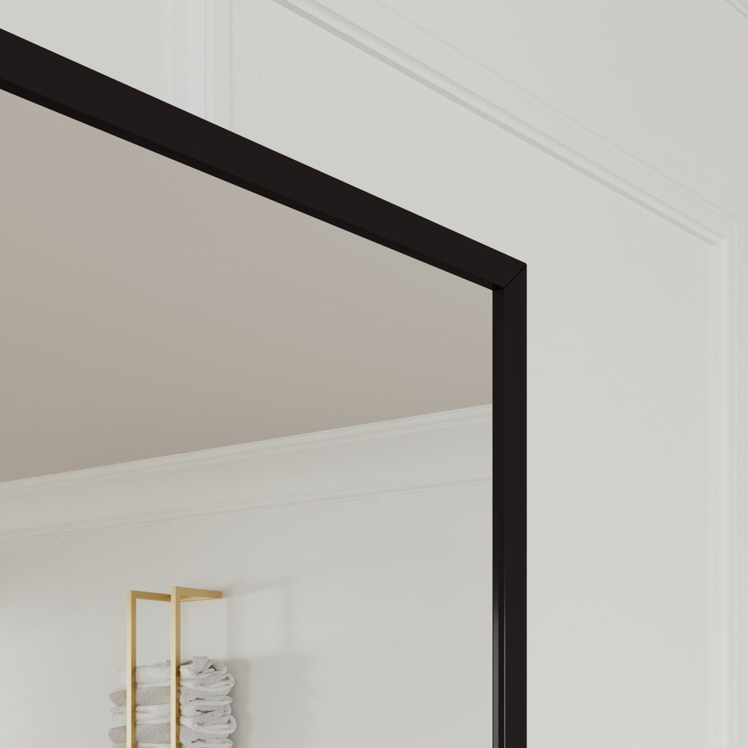 Eviva Black Black Metal Framed Mirror
