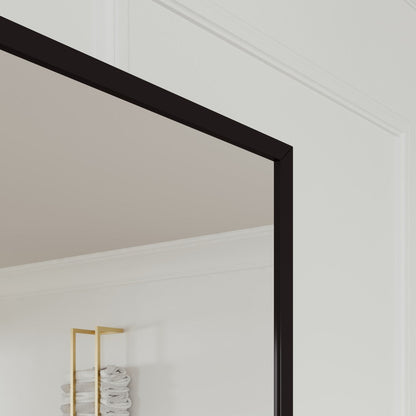 Eviva Black Black Metal Framed Mirror