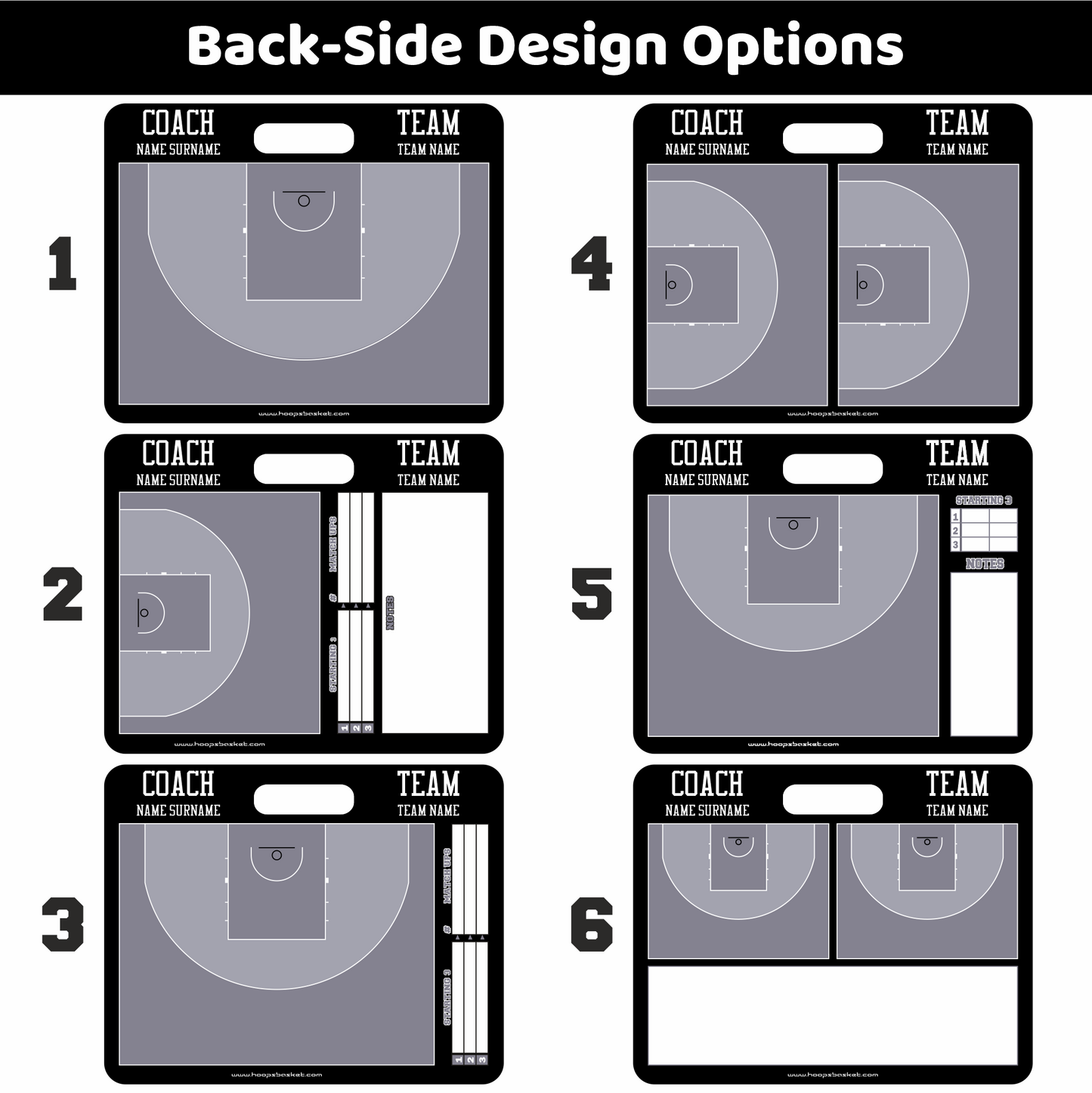 Custom 3x3 Basketball Magnetic Coaching Board 11.4'' x 9.4'' / 29 cm x 24 cm