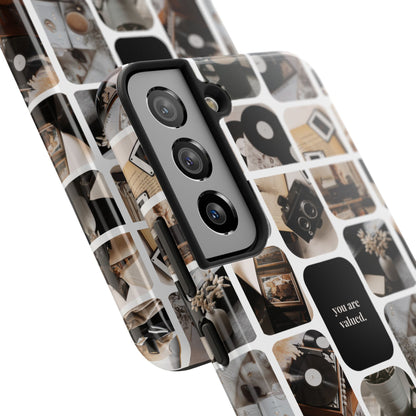 Retro Collage Phone Case - You Are Valued, Durable Protection for Your Device, Thoughtful Gift for Friends & Family, Perfect for Any [...]