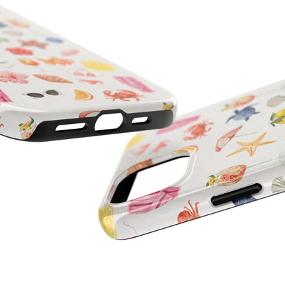 Customizable: Tropical Summer Phone Case, Vivid Coastal Design, Perfect Gift for Beach Lovers, Vacation Memories, Durable Tough Cases