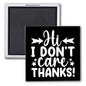 HI, I DON'T CARE, THANKS! 2x2 MAGNET