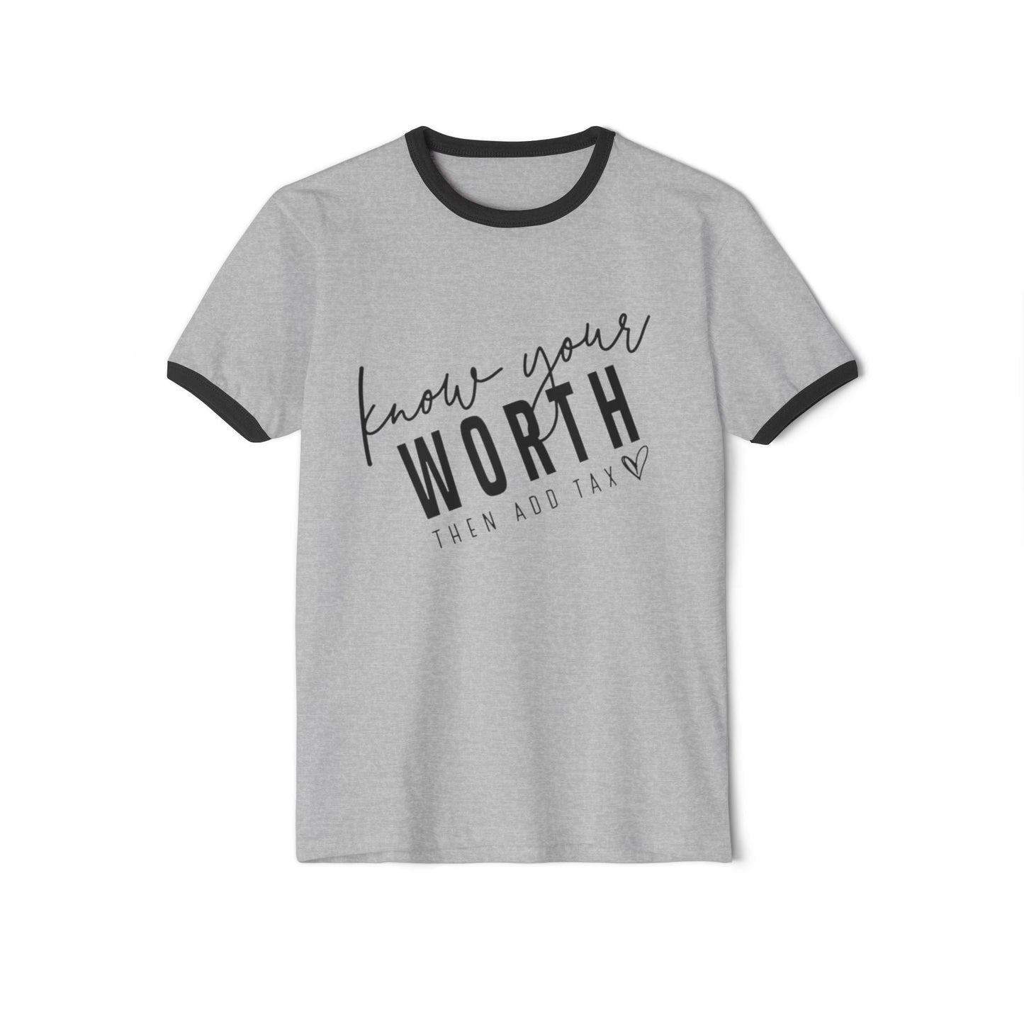 Know Your Worth Women's T-Shirt – Casual Wear for Women & Motivational Self-Care Gift